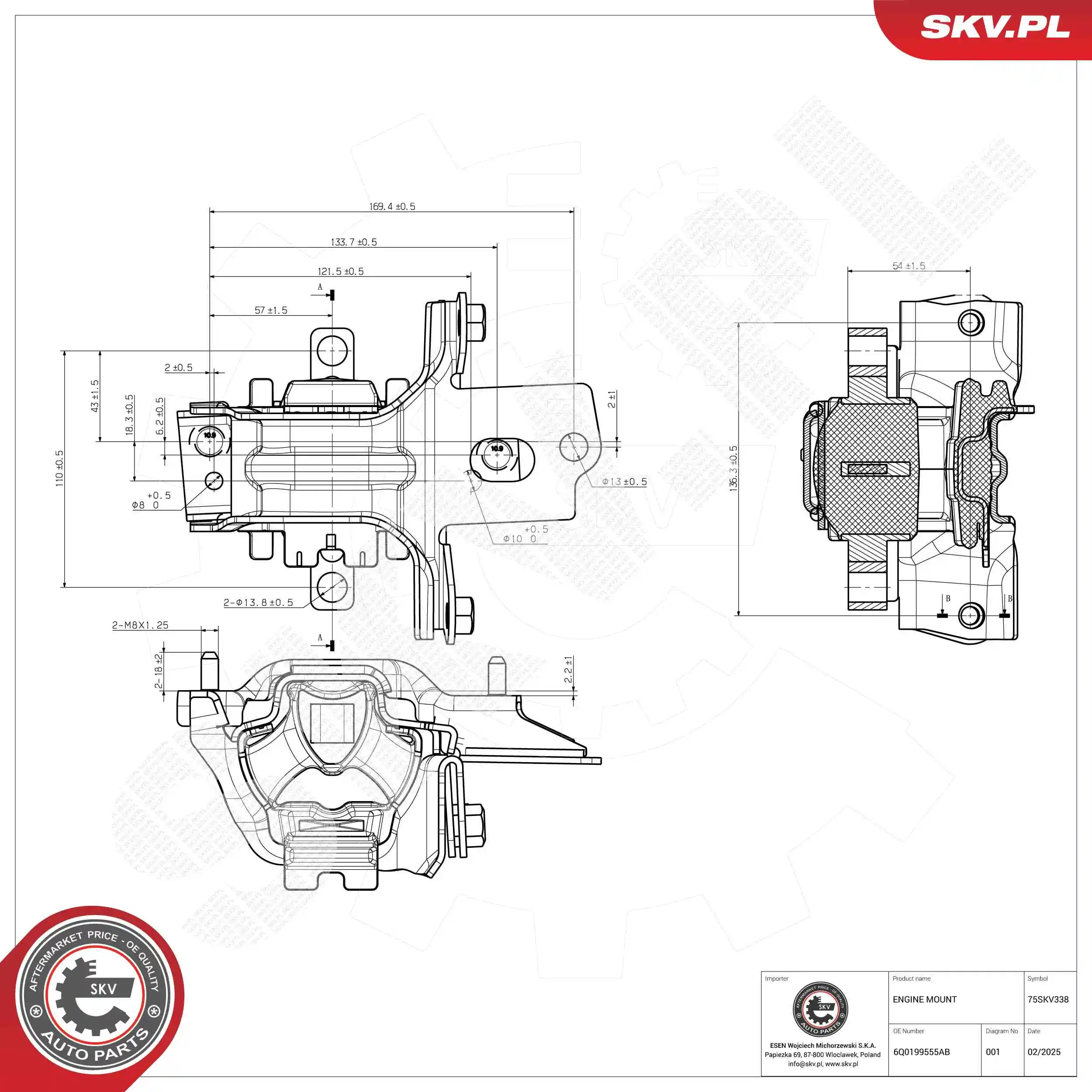 Mounting, engine